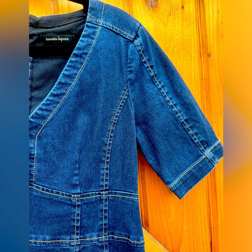 Nanette Lepore Fitted Jean Dress Size 4